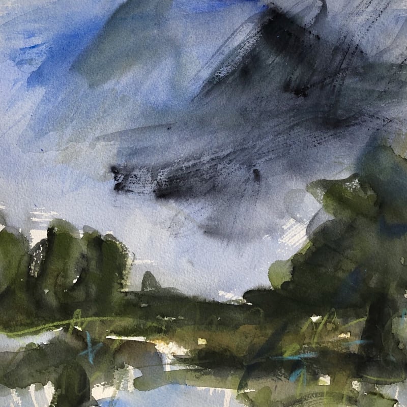 Grey Clouds at the Lake