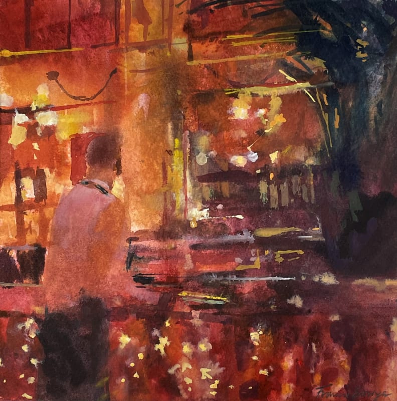 Waiting at Le Grand Colbert, Paris