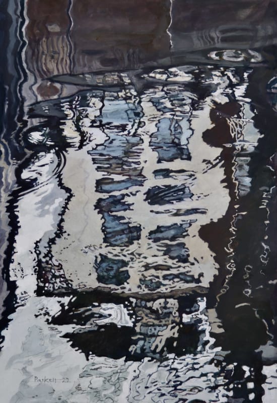 Windows In A Canal, Amsterdam