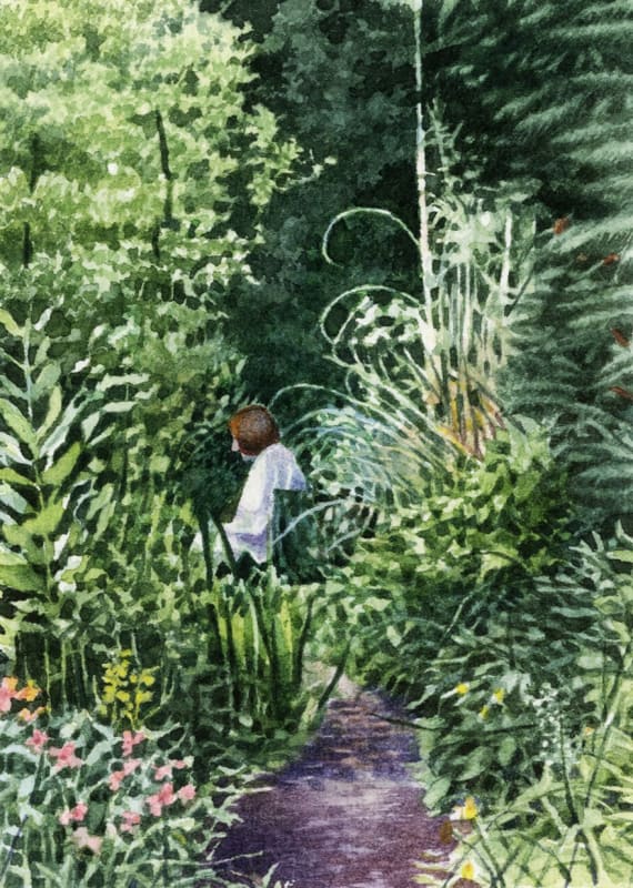Jane at the Allotments