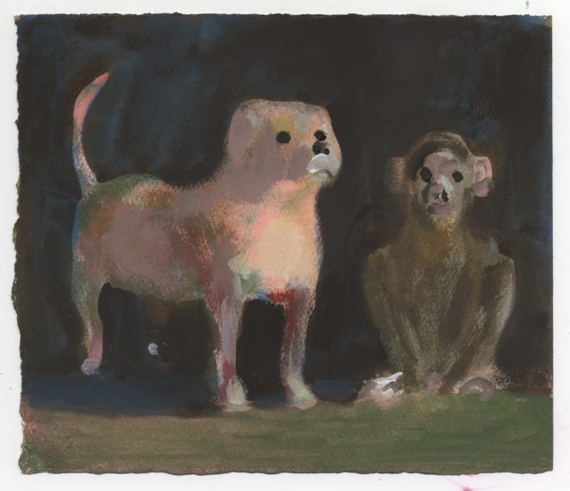 Pink Dog and Monkey