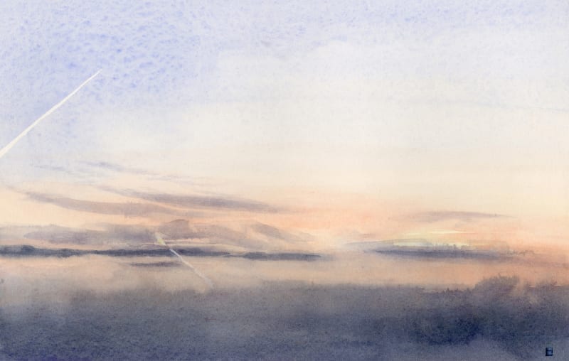 Vapour Trails over the Severn Estuary