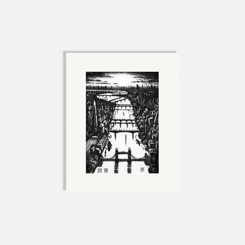 John Duffin RWS RE, Thames Bridges Westwards