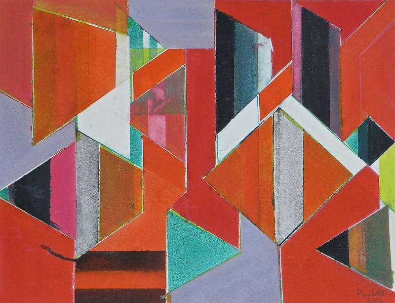 Composition in Three Reds
