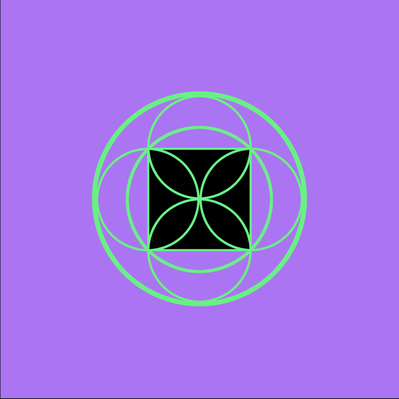 Venusian Window - Ultra Violet and Mint Green