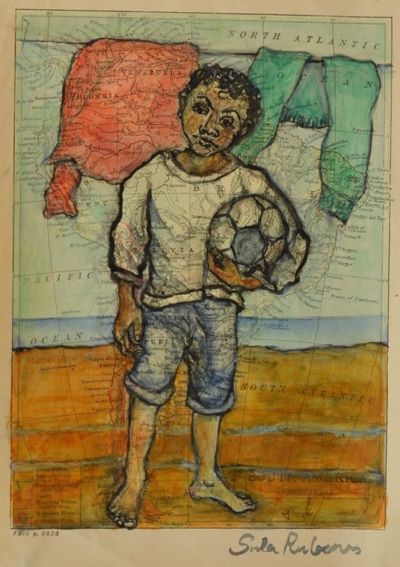 Sula Rubens ARWS, Boy with Football Study