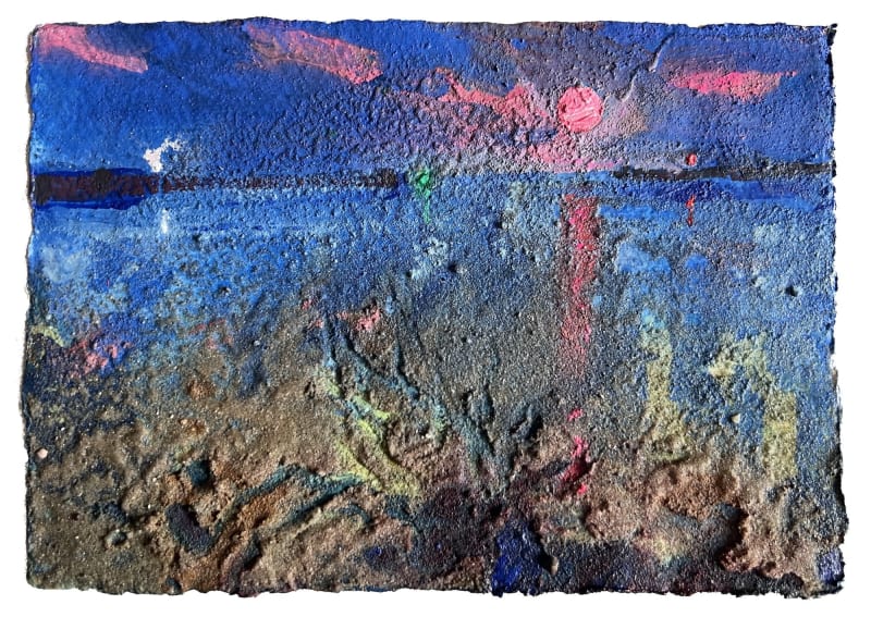 Emerald Salmon Moon. Outer Breakwater, Portland Harbour, Dorset.