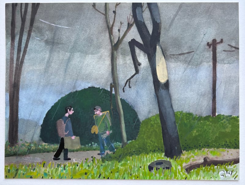 Artists Passing in the Rain
