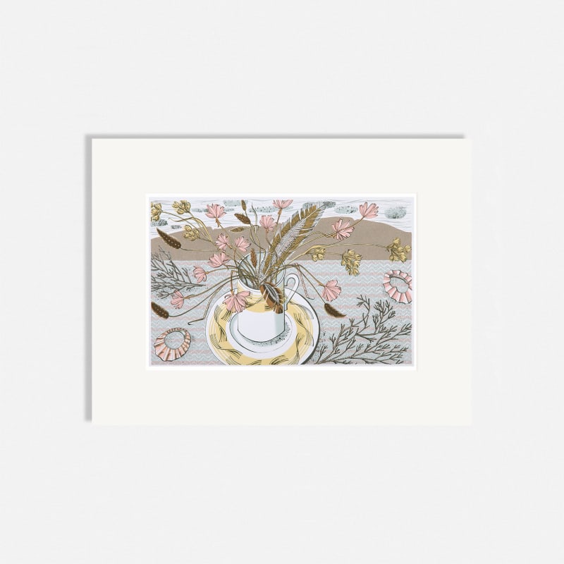 Angie Lewin RWS RE, Knockando Thrift and Feathers