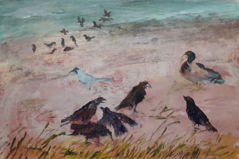 Birds by a Lake