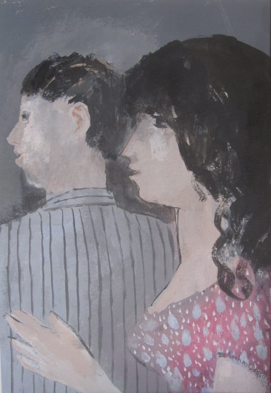 Two People Looking to the Left