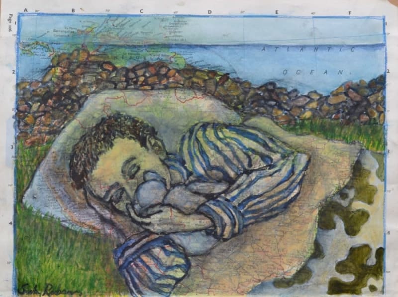 Sleeping Child at Water's Edge