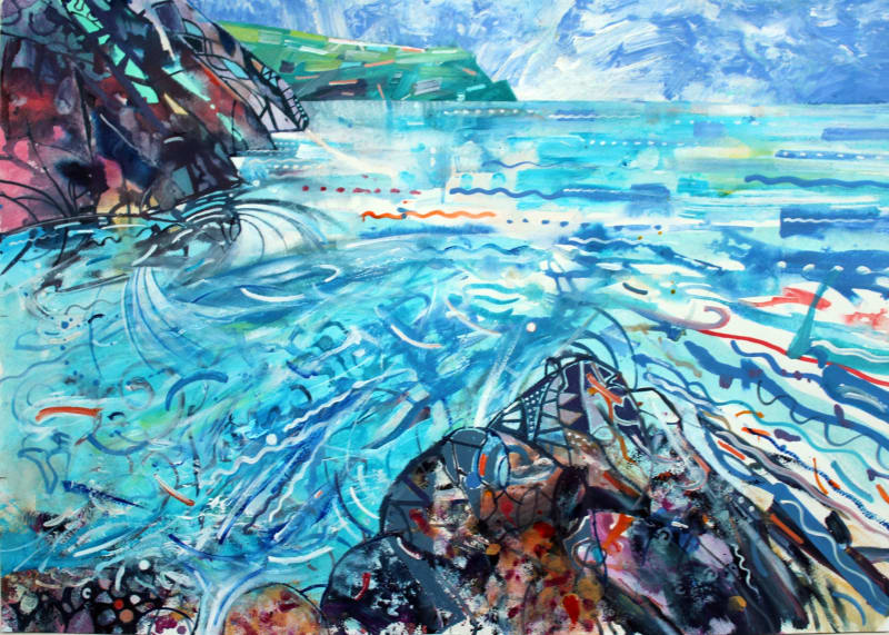 Rough Sea, On the Rocks, Near Hope Cove