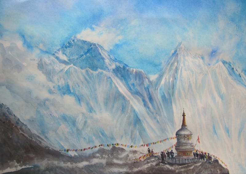 Mount Everest from the Nepalese Side near Tengboche