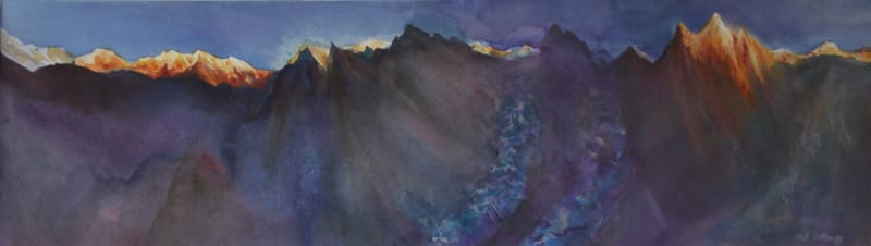 The Langtang Himal , Nepal at Dusk