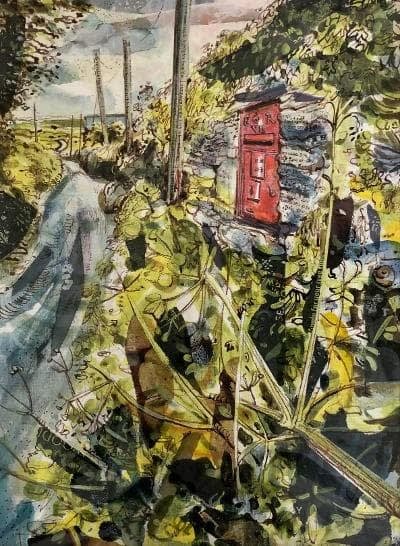 Post Box at Rhosson