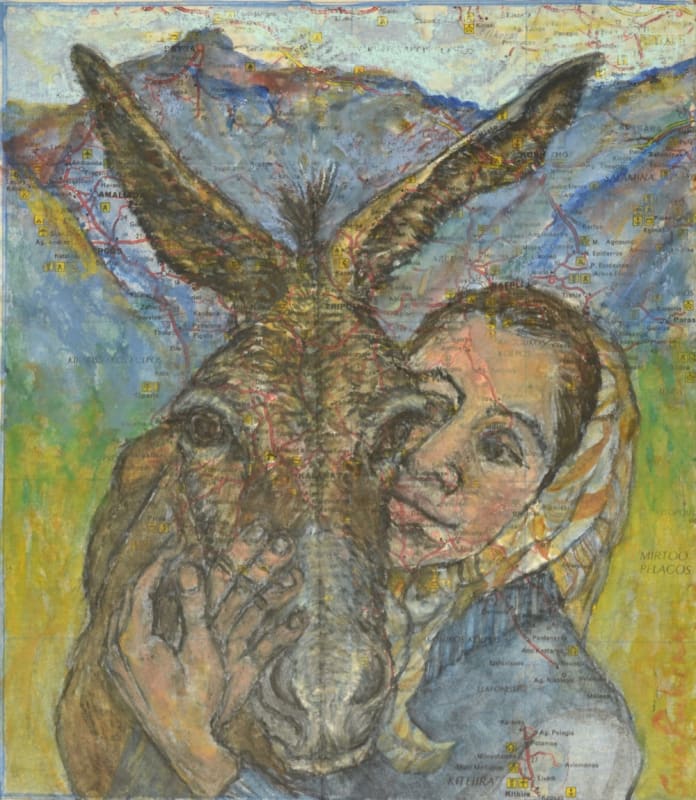 Mountain Girl with her Donkey