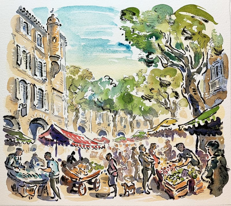 Uzès Market La Place-aux-Herbes