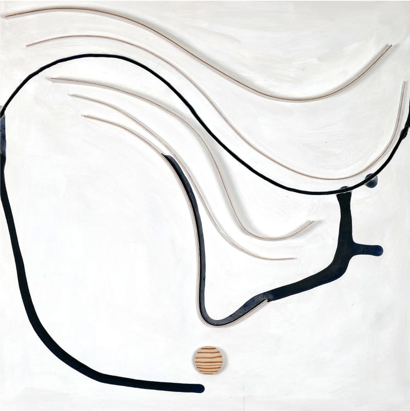 Edward Hutchison  Energy in Earth and Oaks: 1, 2024  relief construction painted plywood, aero ply softwood dowel  £750