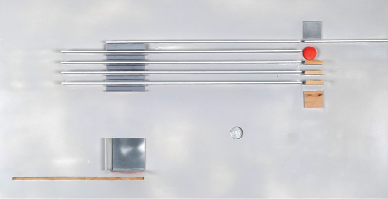 Edward Hutchison  Tree of Life: 10, 2023  relief construction painted plywood, softwood, galvanised steal & perspex  £800