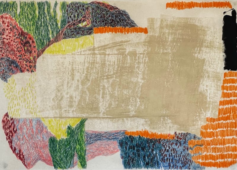 Hyun Yoon  Heat Waves  acrylic, pastel pencil on paper