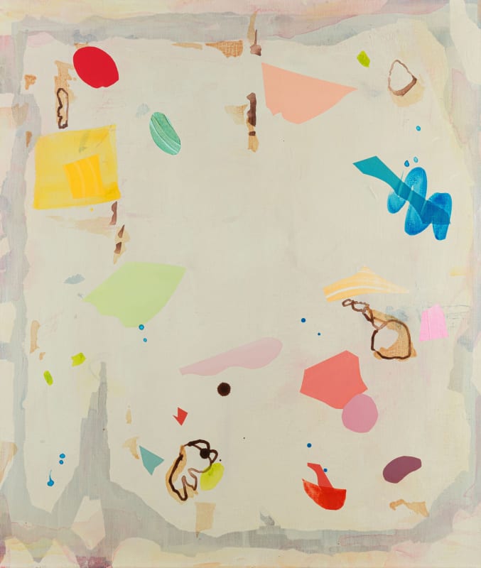 Melanie Berman  Sugar Plum Words  acrylic and ink on linen