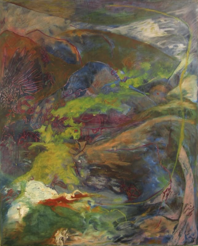 Lulu Weide  Never been to Stone Henge  oil, oil stick on canvas