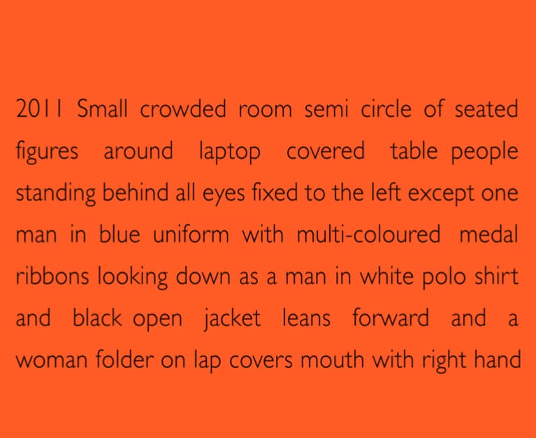 Edmund Clark Orange Screen, 2016