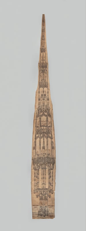 Lorenz Lechler (c.1460 – 1538) and workshop, Monumental Drawing of a Sacrament House