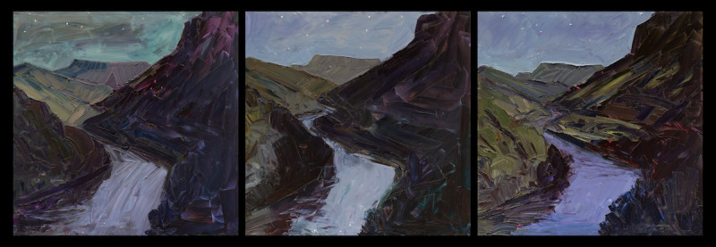 Jivan Lee, Riverbends - Summer #8 (Moonrise Sequence)