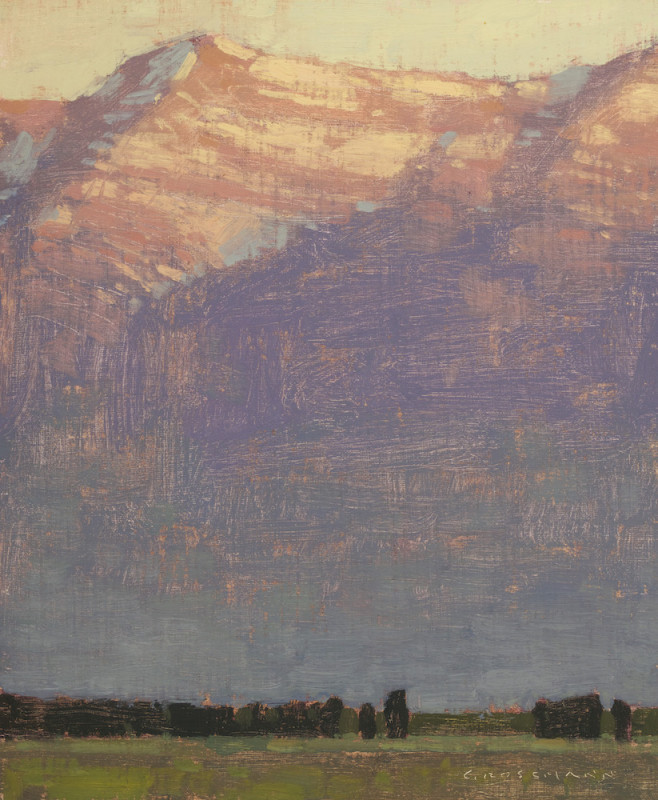 David Grossmann, Sunrise Light Above the Valley, Study
