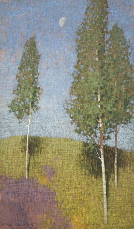 David Grossmann, Three Aspen and Late Morning Moon