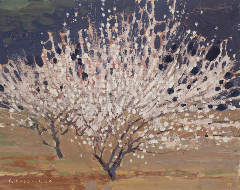 David Grossmann, Two Blossoming Plum Trees