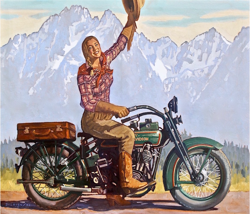 Dennis Ziemienski, Harley in the Tetons