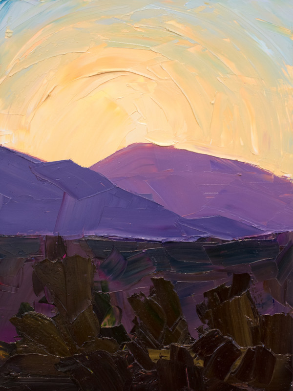 Jivan Lee, Illuminated Ridges 3- Lavender and Blue