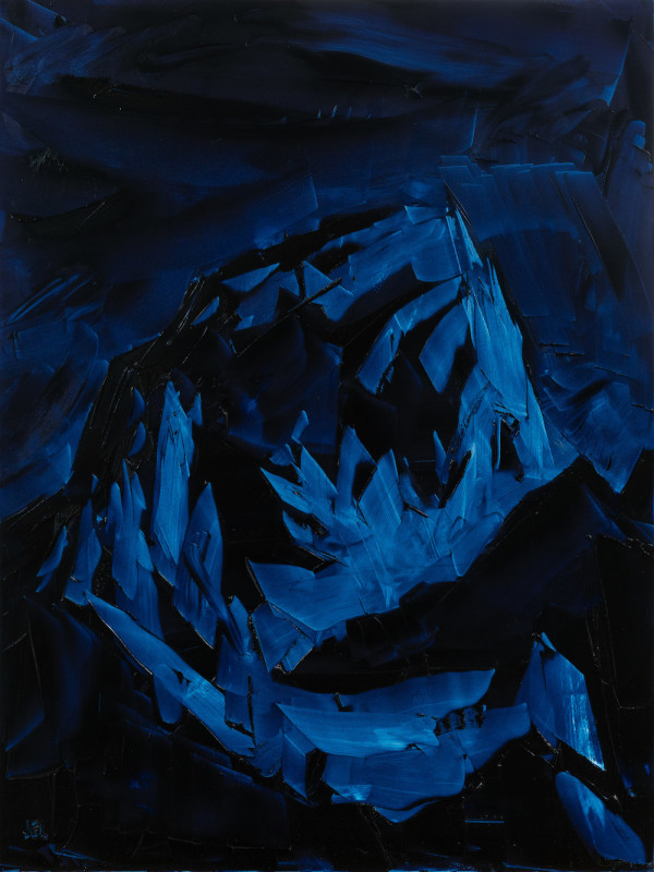 Jivan Lee, Grand Teton, ROYGBIV #3, Indigo (Prussian blue)