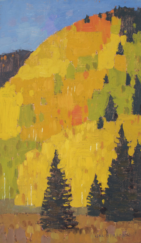 David Grossmann, Pine Trees and Bright Aspen Patches