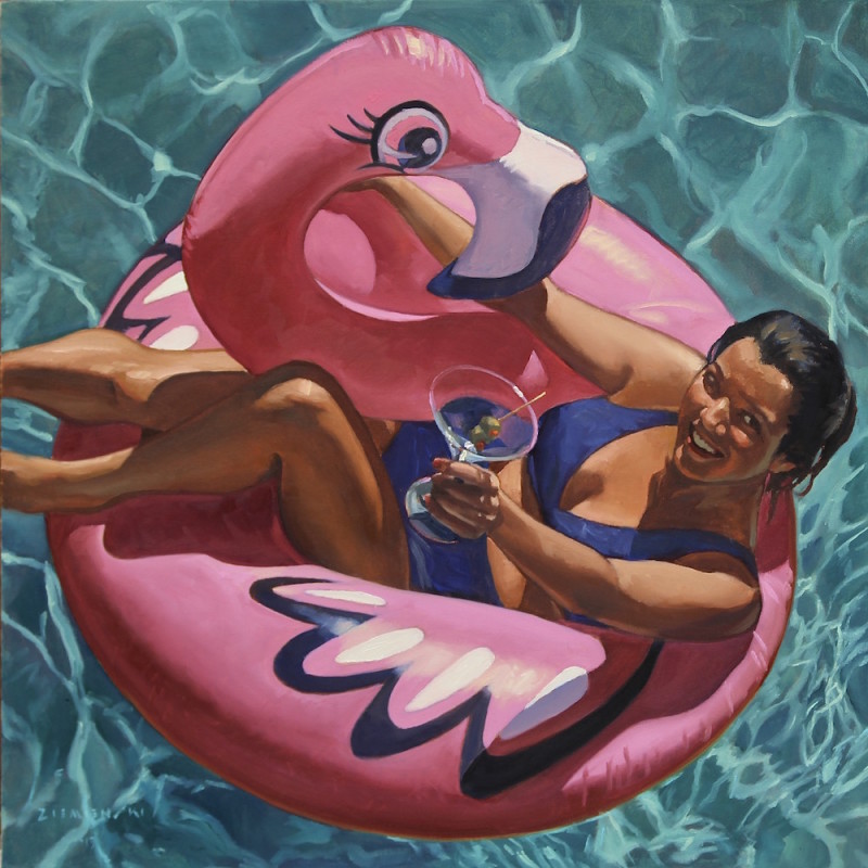 Dennis Ziemienski, Cocktail on a Pink Flamingo