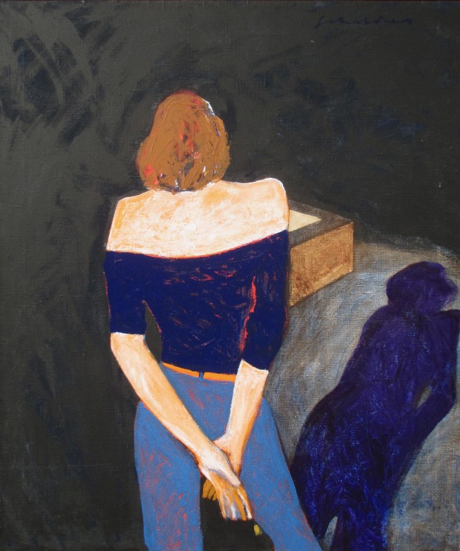 Fritz Scholder, Mystery Woman with Shadow, 1989