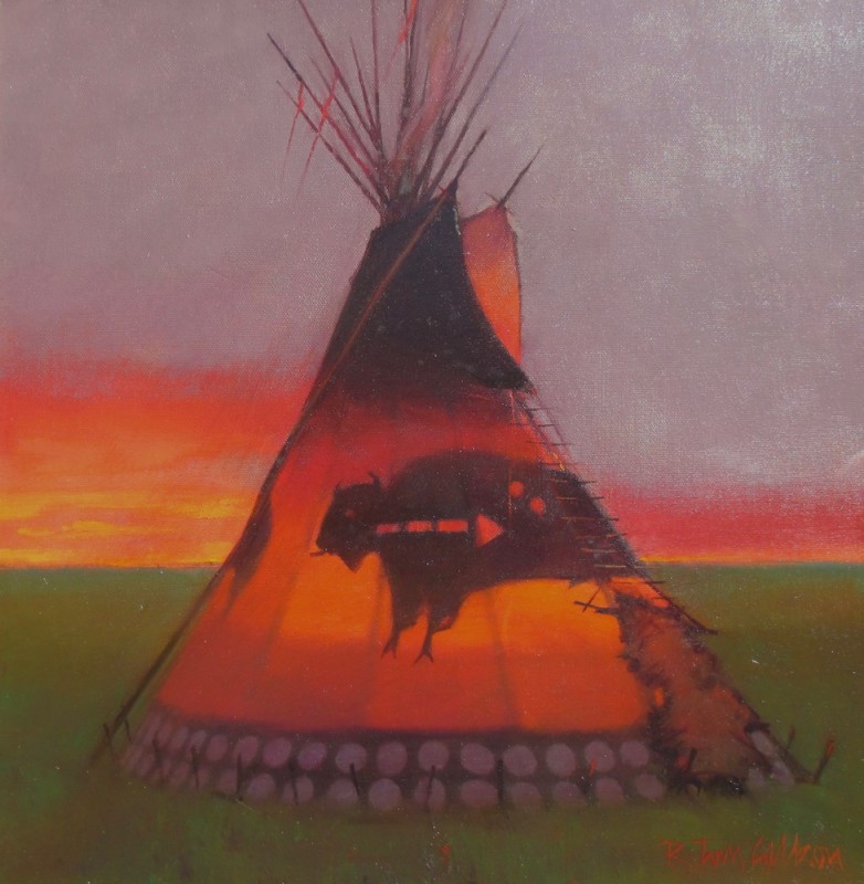 R. Tom Gilleon, Piegan Sunset (Black Bull)