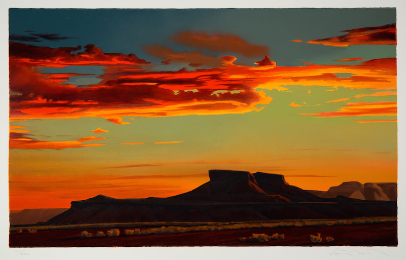 Ed Mell, Red Desert Sunset, #24/200, 2017