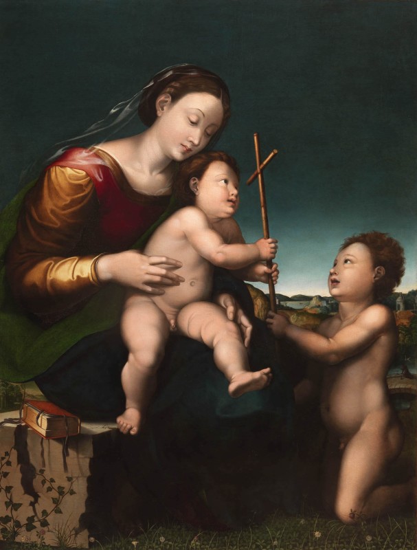 Leonardo Grazia, known as Leonardo da Pistoia, Madonna and Child with the Infant Saint John the Baptist