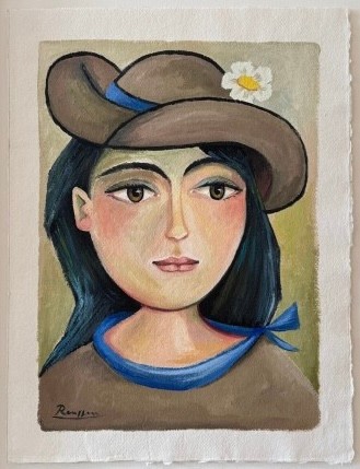 Erik Renssen, Size S | Girl in a brown hat, 2025