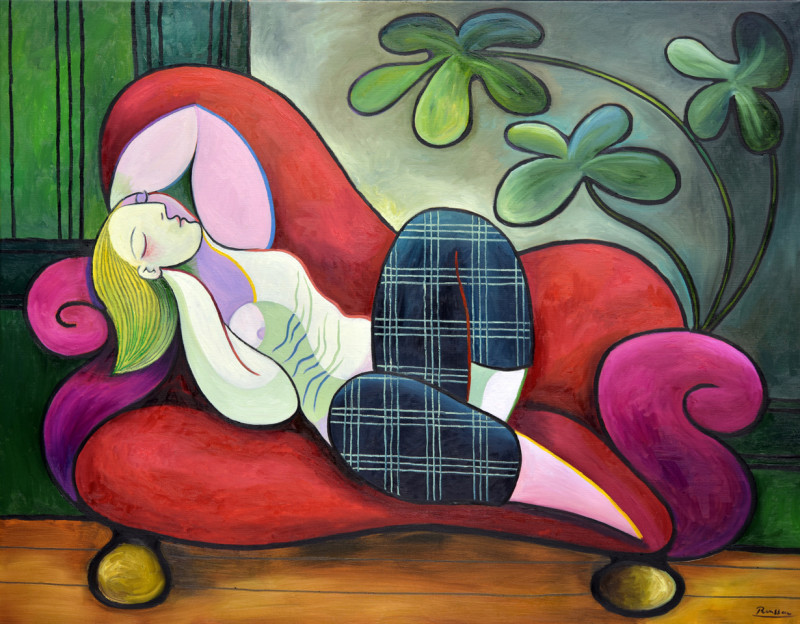 Erik Renssen, Woman on a daybed | edition of 10, 2019