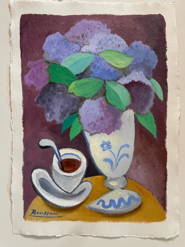 Erik Renssen, Size M | Hydrangeas and cup of coffee, 2025