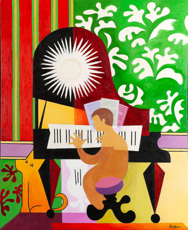 Erik Renssen, Size L | Pianist and dog | edition of 10, 2019