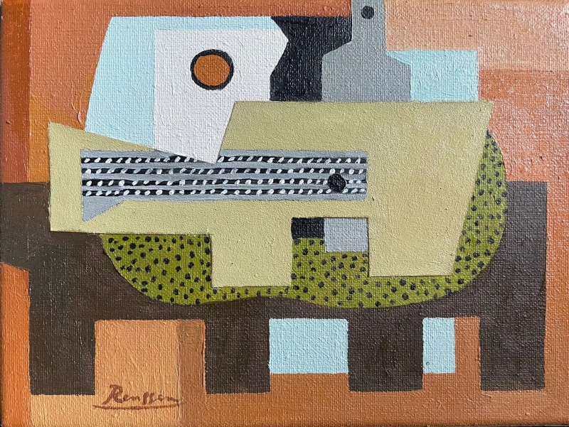 Erik Renssen, Still life with guitar and pitcher, 2024