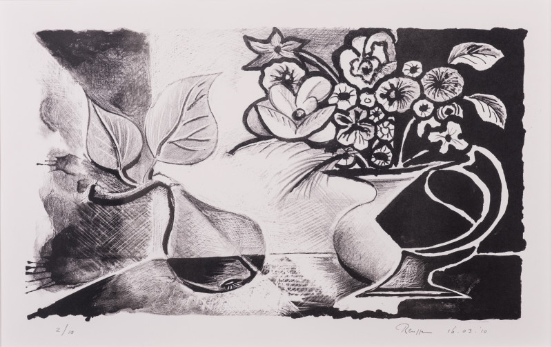 Erik Renssen, Size M | Still life with pear and flowers, 2010