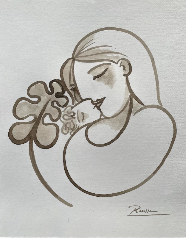 Erik Renssen, Size M | Mother and Child III, 2025
