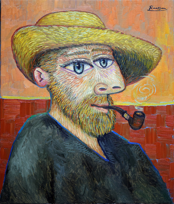 Erik Renssen, Size M | Man with pipe | edition of 10, 2019